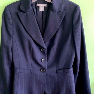 Ann Taylor navy suit.  Size 0.  Like new!